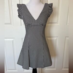 Forever 21 Black and White Checkered Mini Dress
